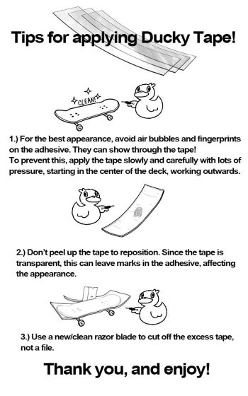 instructions for Ducky tape